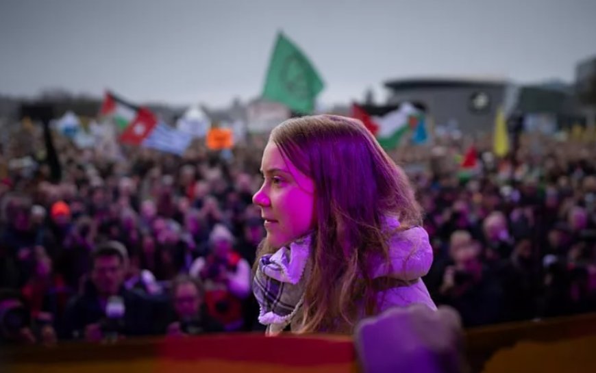 Filistinlilere dayanışma mesajı veren iklim aktivisti Greta Thunberg'in konuşması tepki çekti