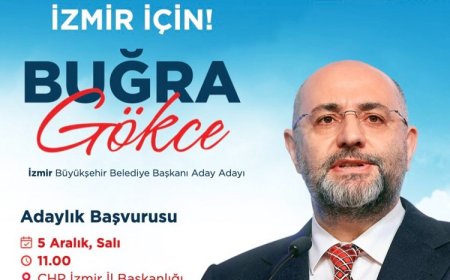 Buğra Gökce, İzmir Büyükşehir Belediye Başkanlığı İçin CHP'den Aday Adayı Oldu