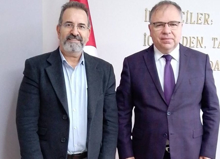 Foça Bağımsız Belediye Başkan Adayı Kaymakam Mehmet Türköz’ü ziyaret etti