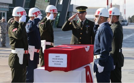 Konya'da şehit olan Uzman Çavuş Ercan Güven'e veda
