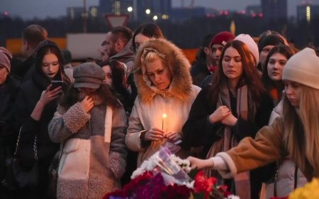 Rusya'da yas: Konser salonuna düzenlenen terör saldırısında ölenler anılıyor