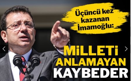 Ekrem İmamoğlu: Milleti anlamayan kaybeder