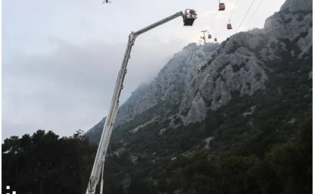 Antalya'da teleferik kazası: Düşen vagonda bir kişi öldü, 184 kişi havada mahsur kaldı