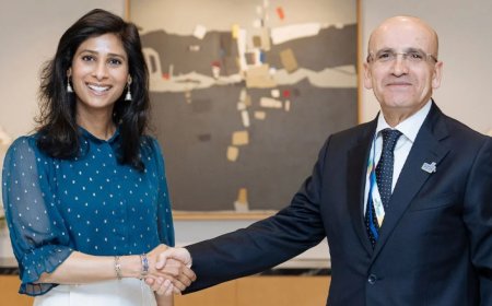IMF Başkan Yardımcısı Mehmet Şimşek ile fotoğraf paylaştı