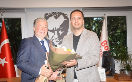 İESOB Başkanı Yalçın Ata'dan Bornova Belediye Başkanı Ömer Eşki'ye Tebrik Ziyareti