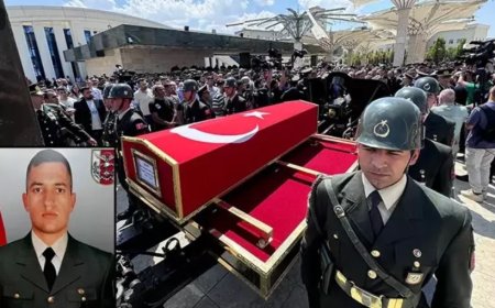 Şehit Uzman Çavuş Muhammed Emin Önk, Son Yolculuğuna Uğurlandı