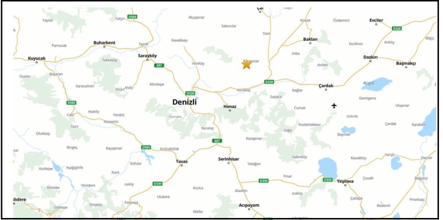 Denizli'de 3.6 Büyüklüğünde Deprem: AFAD Verilerine Göre Depremin Derinliği 7 Km