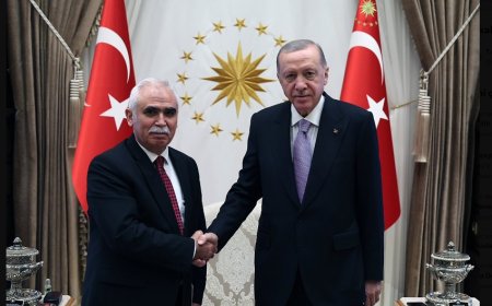 Cumhurbaşkanı Erdoğan, Anayasa Mahkemesi Başkanı Kadir Özkaya’yı Kabul Etti