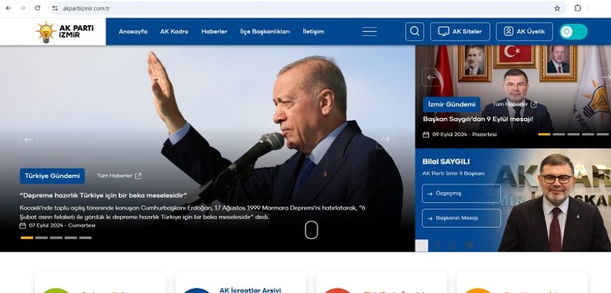 AK Parti İzmir İl Başkanlığı'nın Yeni Web Sitesi Yayında