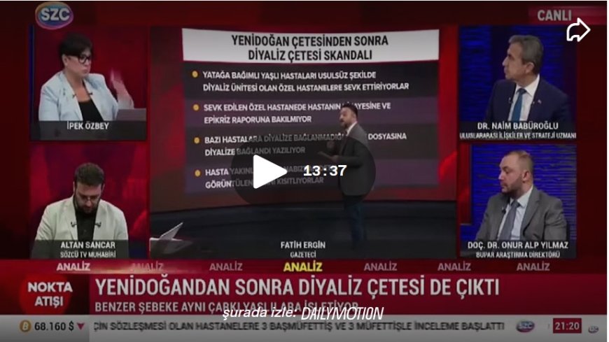 Yenidoğan Skandalından Sonra Diyaliz Çetesi! Yeni Bir Sağlık Skandalı Patlak Verdi