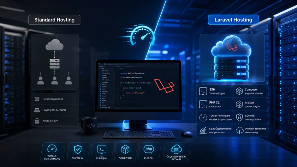 Laravel hosting nedir, standart hostingden farkı ne?