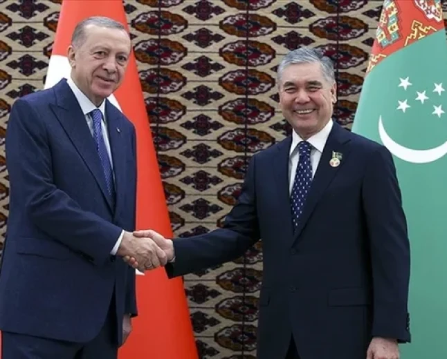 Erdoğan, Berdimuhamedov ile Türkiye-Türkmenistan ilişkilerini görüştü