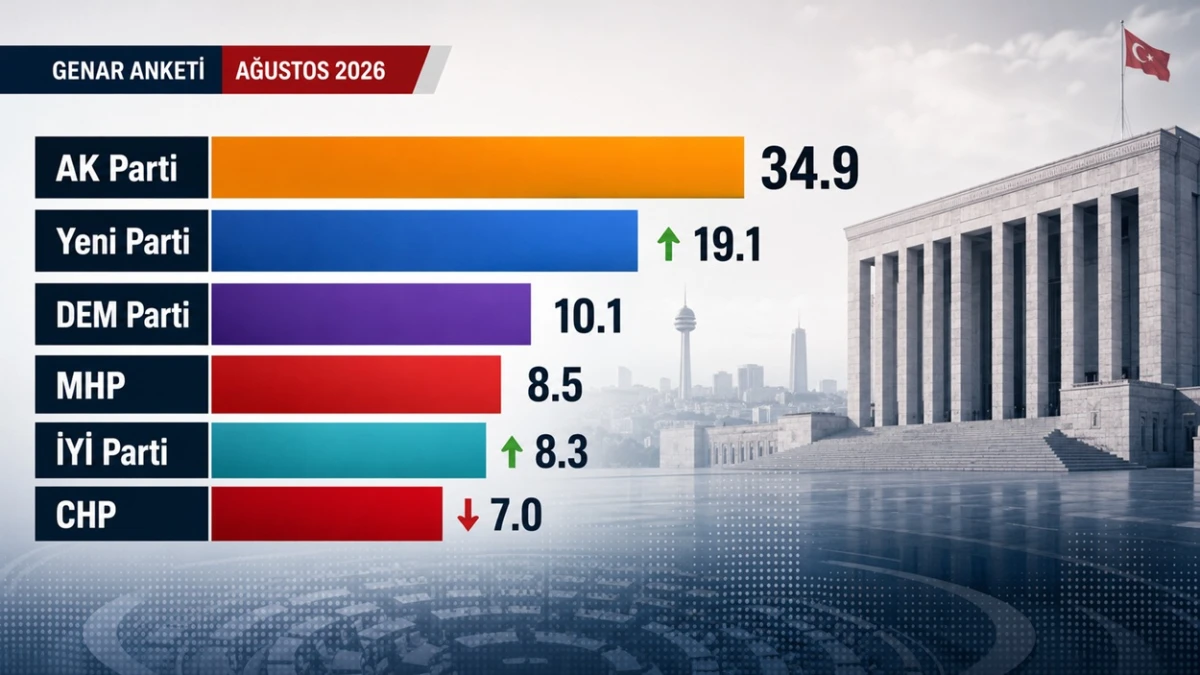 GENAR anketinde dengeler değişti: Yeni Parti ikinci, CHP altıncı sırada