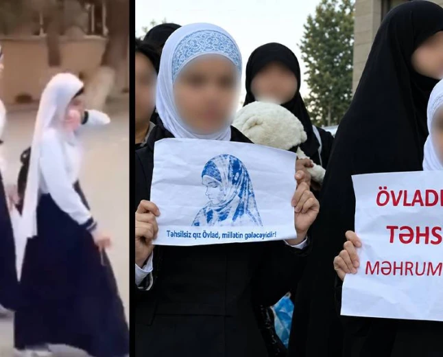 Azerbaycan’da başörtülü öğrenciler okula alınmadı